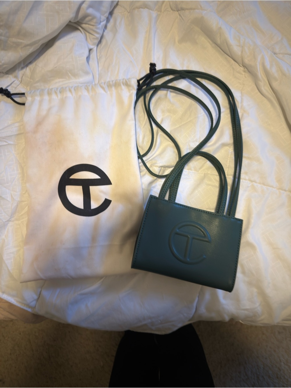 Telfar Mini Crossbody Bag in Teal